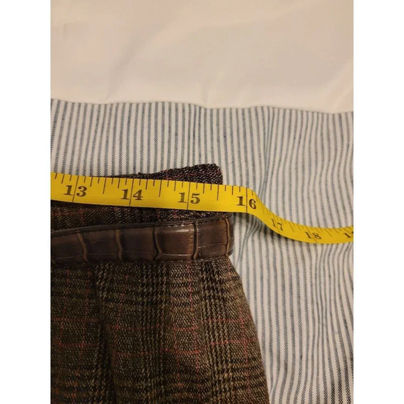 Covington Petite Stretch Womens 12P Trouser Dress Pants Brown & Light Pink - Picture 6 of 10